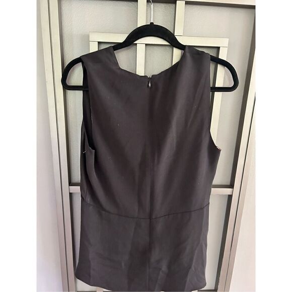 NWT Derek Lam black and blush pink silk top top with side rushing Size 8 - Picture 4 of 5